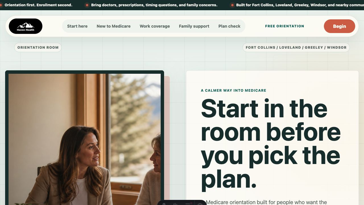 The Calm Guide homepage preview